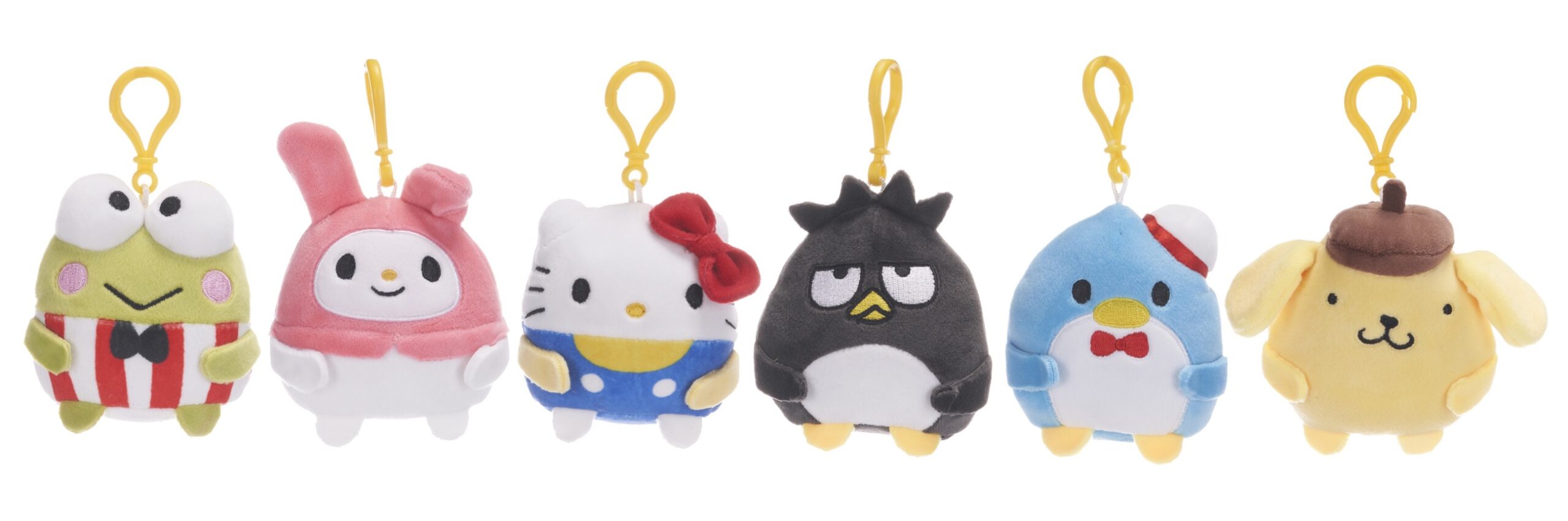 (Mis 0) HELLO KITTY & FRIENDS Peluche 10cm c/Bagclip -6ass…x144